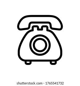 Telefonsymbol, Vektorgrafik, klassisches Telefonsymbol, Symbol flach