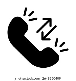 Diseño de Vector de icono de teléfono - estilo sólido de alta calidad