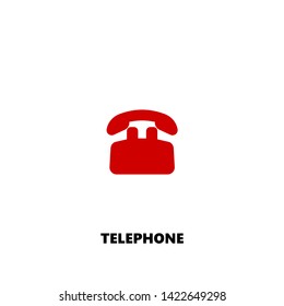 telephone icon. telephone vector design. sign design. red color
