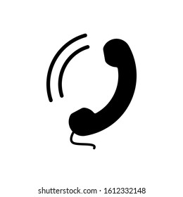 telephone icon vector in flat design