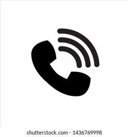 Telephone icon vector. Flat style phone icon