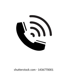 Telephone icon vector. Flat style phone icon