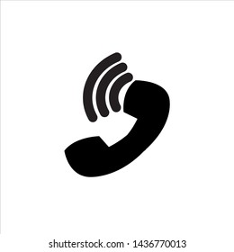 Telephone icon vector. Flat style phone icon