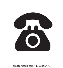 Telephone icon vector illustration. black and white clip art