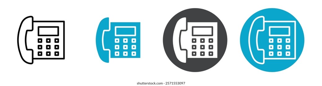 telephone icon Vector illustration in black