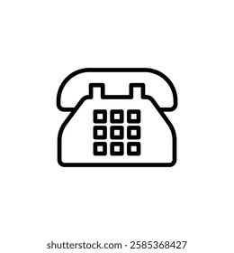 telephone icon Vector illustration in black
