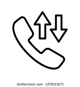 Telephone Icon Vector Illustration Logo Template