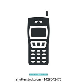 Telephone Icon Vector Illustration Logo Template