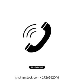 Plantilla de logotipo de ilustración de vector de icono de teléfono para muchos fines. Aislado sobre fondo blanco.