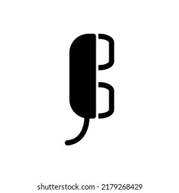 Telefonsymbol Vektorgrafik Logo Vorlage für viele Zwecke. Einzeln auf weißem Hintergrund.