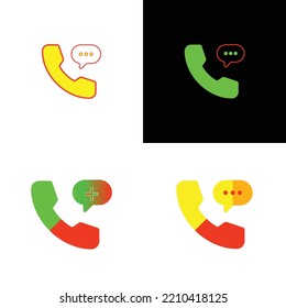 Ilustración del vector de icono del teléfono, mensajería