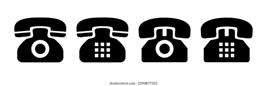 Ilustración vectorial de icono telefónico. signo de teléfono y símbolo