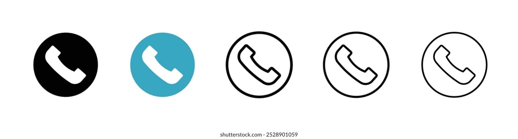 Conjunto de Ilustración vectorial de icono de teléfono