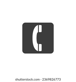 Telephone Icon Vector Isolated Black and White Design Graphic