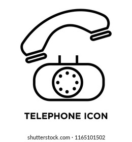 Telephone icon vector isolated on white background, Telephone transparent sign