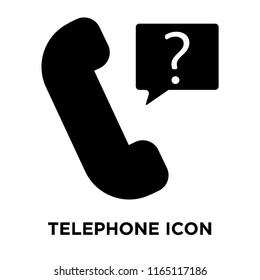 Telephone icon vector isolated on white background, Telephone transparent sign , black symbols