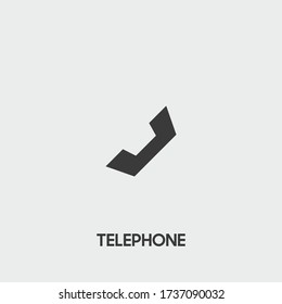 telephone icon. telephone vector on gray background