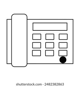 telephone icon vector on white background