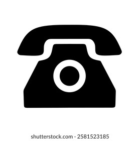 telephone icon vector on white background. contact us icon