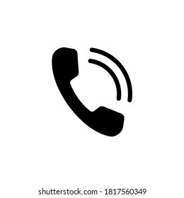 Telephone icon vector. Phone call, contact icon in trendy flat design
