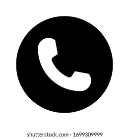 Telephone icon vector, Phone pictogram, flat vector sign isolated on white background. Simple vector illustration for graphic and web design