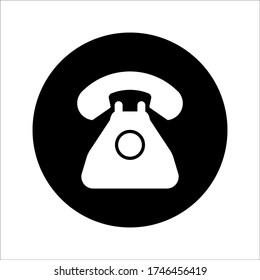 Telephone icon vector, Phone pictogram, flat vector sign isolated on white background. Simple vector illustration for graphic and web design