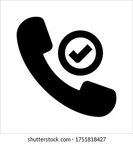 Telephone icon vector, Phone pictogram, flat vector sign isolated on white background.