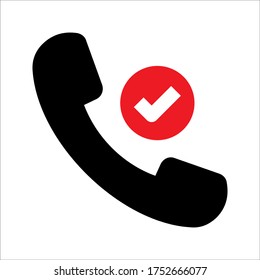 Telephone icon vector, Phone pictogram, flat vector sign isolated on white background.