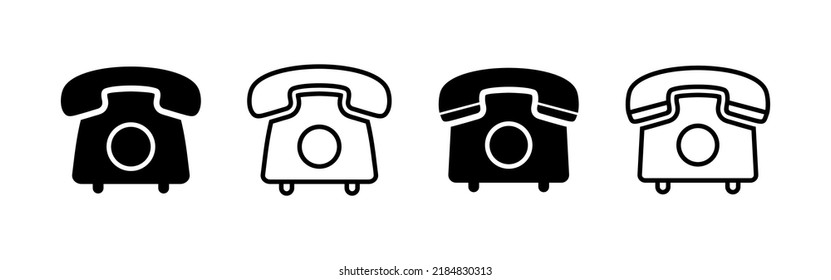 Telephone icon vector. phone sign and symbol