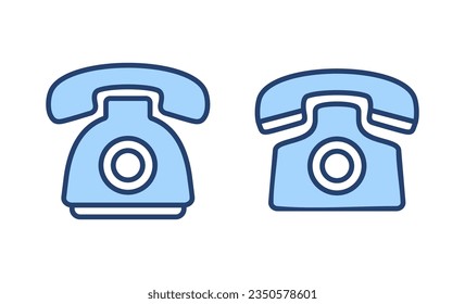 Telephone icon vector. phone sign and symbol