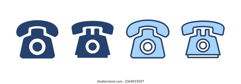 Telephone icon vector. phone sign and symbol