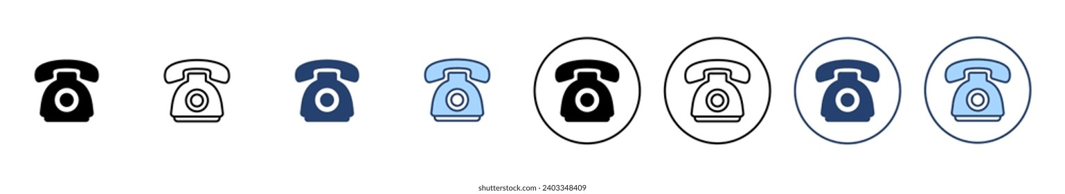 Telephone icon vector. phone sign and symbol