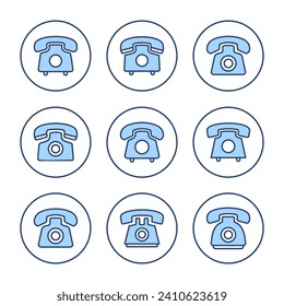 Telephone icon vector. phone sign and symbol