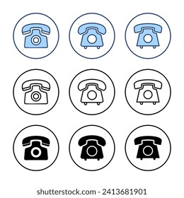 Telephone icon vector. phone sign and symbol