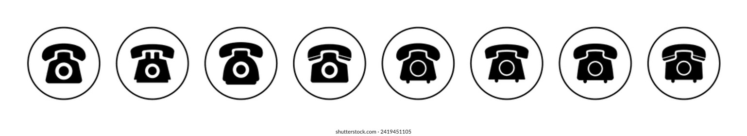 Telephone icon vector. phone sign and symbol