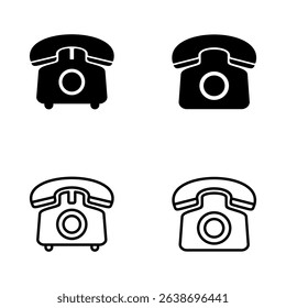 Telephone icon vector. phone sign and symbol