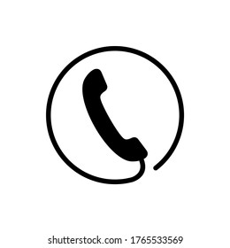 telephone icon vector,  phone symbol icon flat design