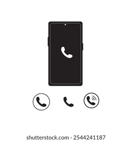 Telephone icon, vector set. Phone icon set, vector, silhouette. Contact us, symbol, sign, logo vector. Cell phone pictogram communication icon. Vector illustration of mobile, smartphone, land phone.