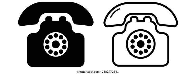 Telephone icon, vector set. Phone icon set, vector, silhouette. Contact us, symbol, sign, logo vector. Cell phone pictogram communication icon. smartphone, land phone. Phone call icon. Design eps 10