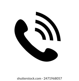 Vector del icono del teléfono con el diseño simple.