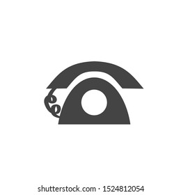 Telephone icon vector. Simple illustration of phone icon for web design