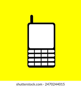 Telephone icon vector in simple style