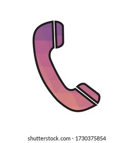 Icono del teléfono Arte de triangulación vectorial