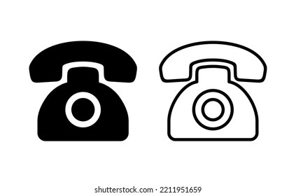 Telefonische Ikone Vektor für Web- und mobile App. Rufzeichen und Symbol