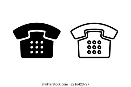 Telephone icon vector for web and mobile app. phone sign and symbol