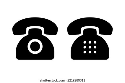 Telephone icon vector for web and mobile app. phone sign and symbol