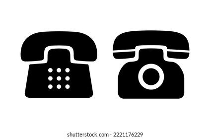 Telephone icon vector for web and mobile app. phone sign and symbol