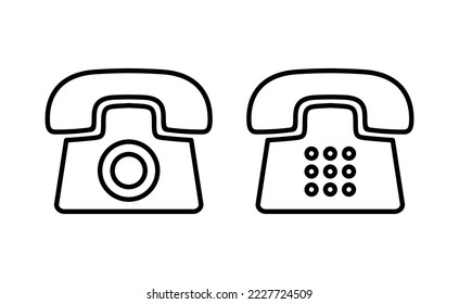 Telephone icon vector for web and mobile app. phone sign and symbol