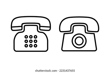 Vector de iconos de teléfono para aplicaciones web y móviles. signo de teléfono y símbolo