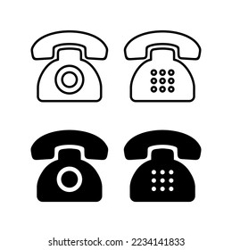 Telephone icon vector for web and mobile app. phone sign and symbol